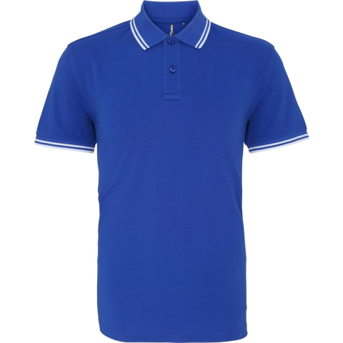 Asquith & Fox Heren Klassiek Fit getipt Poloshirt (Koninklijk / Wit)
