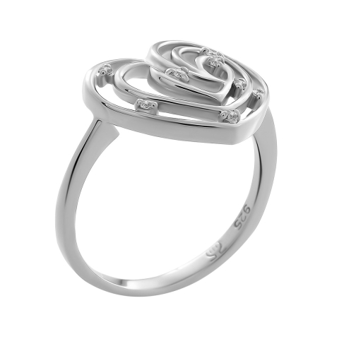 Orphelia 'Euphoria' Damesring van 925 Sterling Zilver - Zilver ZR-7522