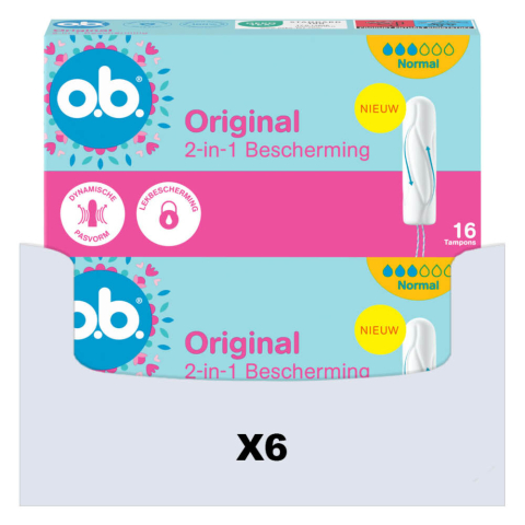 6x o.b. Original Dynamic Fit Normal 16 stuks