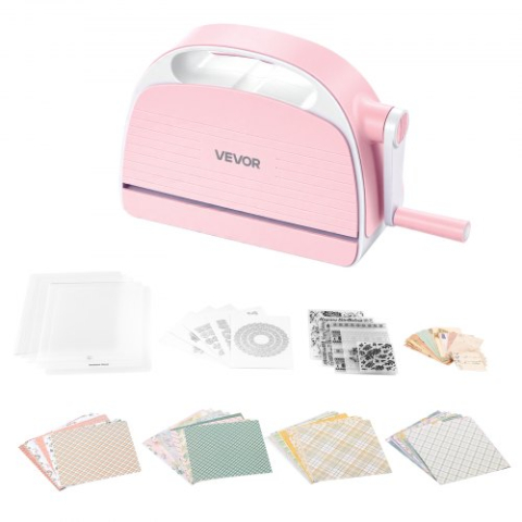 VEVOR Handmatige Stans- en Embossingmachine, 152 mm, Draagbare Stans- en Embossingmachine Set met Stansmallen, Embossingfolders, Papiervellen, Snijplaten, voor Scrapbooking, Kaarten maken & Knutselen