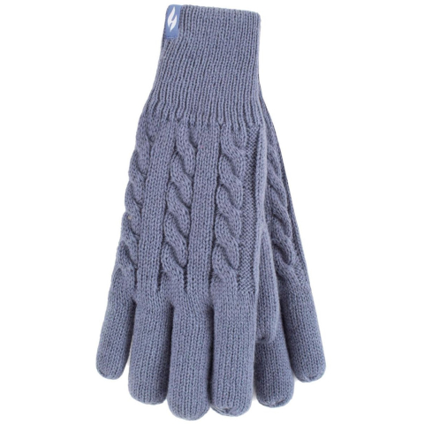 Dames Kabelbrei 2.3 Tog Fleece Gevoerde Thermische Winterhandschoenen