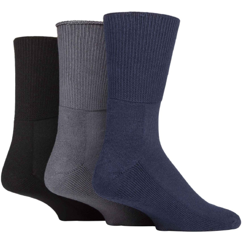 3-Pack Extra Brede Bamboe Diabetessokken voor Gezwollen Benen