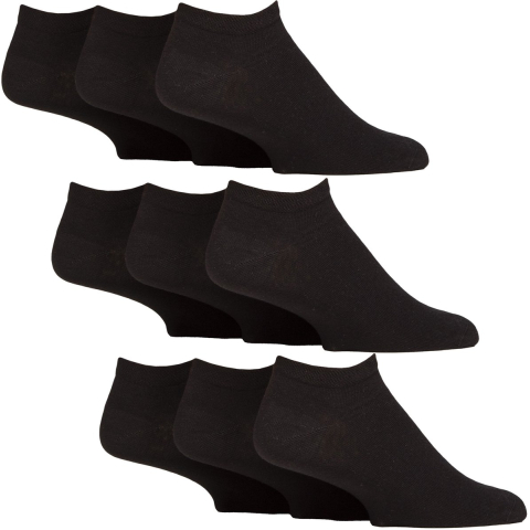 9-Pack Heren Diabetische Trainingssokken | Non-elastische Extra Brede Enkelsokken