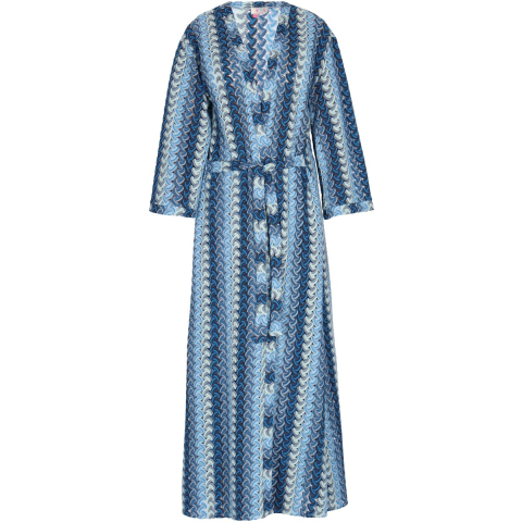 IZIA Kimono Dames Blauw Veelkleurig