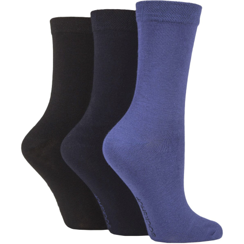 3-Pack Dames Effen Bamboosokken - Zachte Ademende Comfortsokken voor Elke Dag
