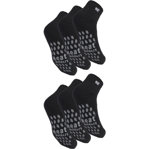 6 Paar Mannen 2.3 TOG Antislip Lage Enkel Thermo Slippersokken