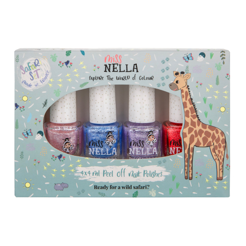 Miss Nella Nagellak - 4-pack - Safari Set - Miss Nella - OneSize - Nagellak