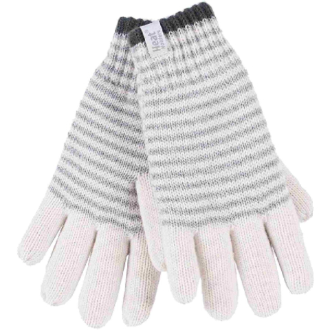 Heat Holders - Gestreepte dameshandschoenen voor de winter - Cream (Oslo)