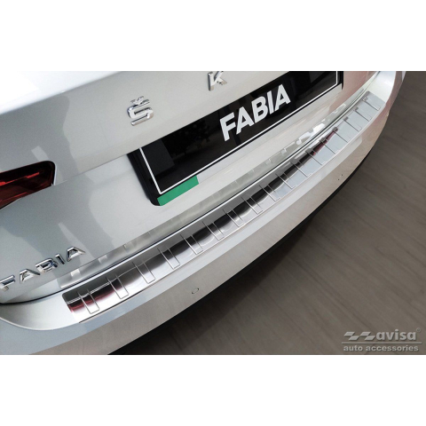 Skoda Fabia IV (2021) - RVS Achterbumperprotector - Voorkomt krassen - Ribs