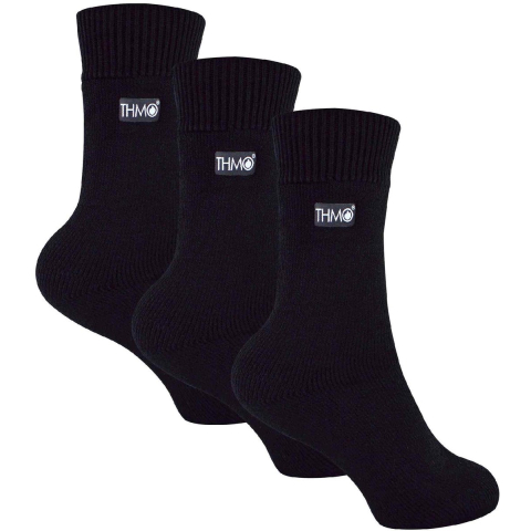 THMO - 3 paar thermo kindersokken - Zwart