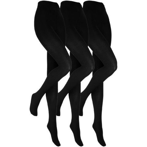 Heat Holders 3-pack dames zwarte thermo panty's - Zwart
