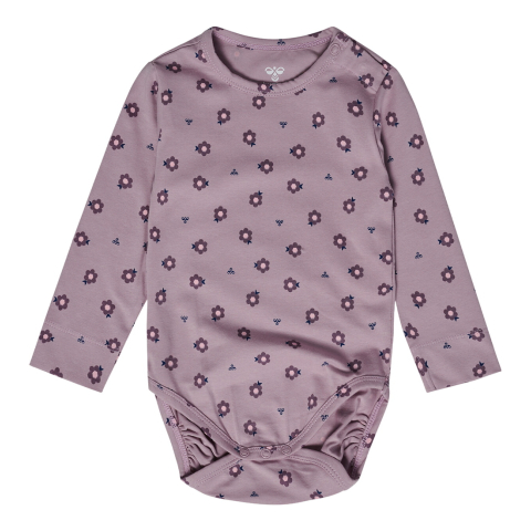 Hummel Romper l/s - hmlMini - AOP - Sea Joint m. Print - Hummel - 74 - Rompers Lange Mouw