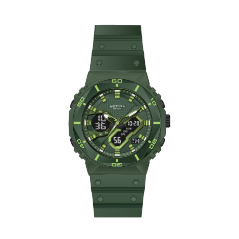Activa Digital Essentials ACW8120-005 Herrenuhr - Digitalwerk - ABS mit gr??nem Zifferblatt - 48 mm