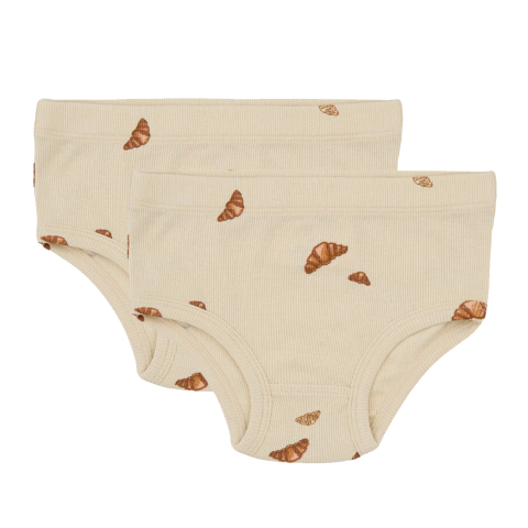 VACVAC Slips - 2-pack - Maggie - Rib - Croissant Mini - VACVAC - 3-4 jaar (98-104) - Slips