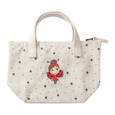 Miss Nella Makeuptas - Canvas - Creme m. Logo - Miss Nella - OneSize - Toilettassen