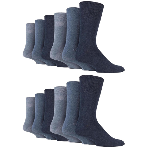 12 Paar Heren Zachte Grip Lose Top Sokken | Extra Brede Niet-Elastische Sokken