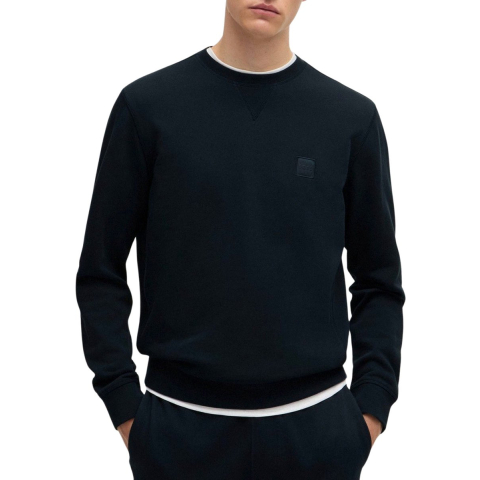 BOSS Orange Westart Heren Sweater Met Ronde Hals En Logo Patch NOS