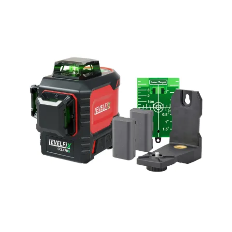 Levelfix CCL170G Kruislijnlaser Set Incl. Statief In Koffer - 3x360° - Groen - 30m - IP54