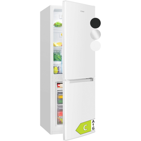 Bomann Kg7359 - Koelvriescombinatie - 142.5 Cm - 173l - Rvs . Nieuw (outlet)