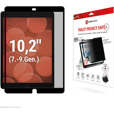 DISPLEX 01982 Screenprotector (glas) met privacyfolie Apple IPad 10,2 1 stuk(s)