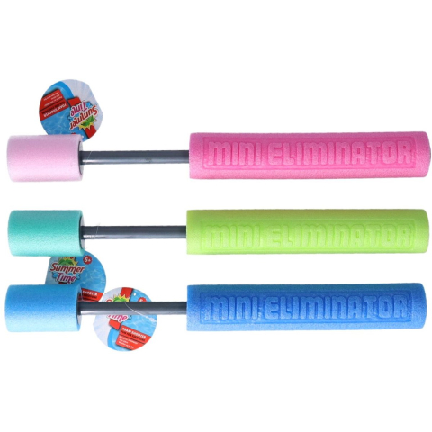 Waterpistool foam - 5x - 33 cm - multi kleuren - waterspuiter - buitenspeelgoed -