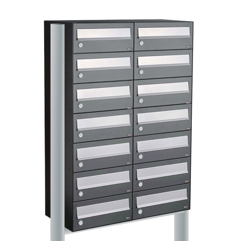 Allux Hive Set 2-Breed, 7-Hoog Op Statief Antraciet - 40030065_2x7s