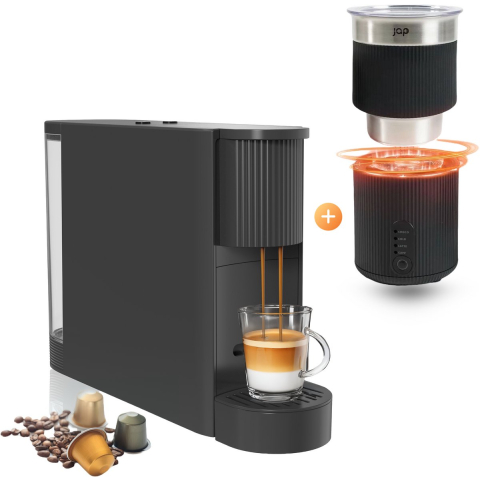 JAP Appliances Capsura + Milky Whirl - Koffiecupmachine met melkopschuimer (Bundel)