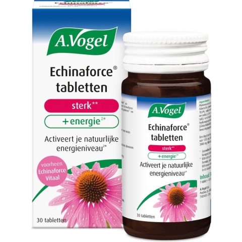 A.Vogel Echinaforce sterk + energie tabletten - Krachtige formule.** Echinacea ondersteunt de weerstand.* - 30 st