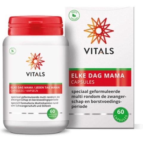 Vitals - Elke Dag Mama - 60 capsules - speciaal geformuleerde multi rondom de zwangerschap en borstvoedingsperiode