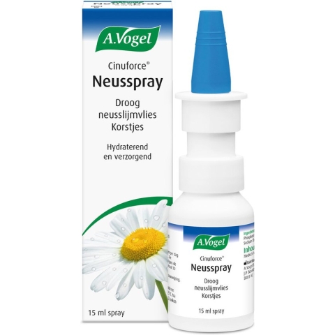 A.Vogel Cinuforce droog neusslijmvlies neusspray - Bij droog neusslijmvlies, korstjes. Hydraterend en verzorgend. - 15 ml