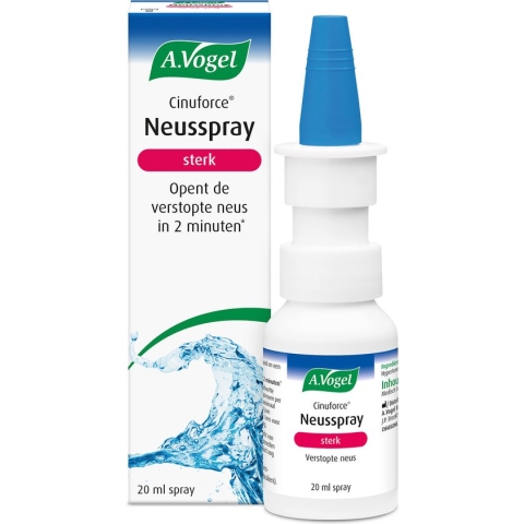 A.Vogel Cinuforce sterk neusspray - Bij neusverkoudheid en een verstopte neus. Opent de verstopte neus in 2 minuten* - 20 ml