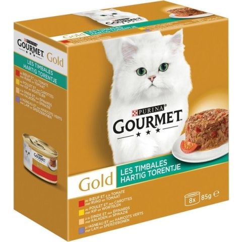Gourmet Gold Hartig Torentje 8 x 85 gr