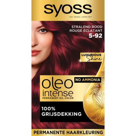 SYOSS Oleo Intense- 5-92 Stralend Rood - Haarverf - Permanent - 1 stuk