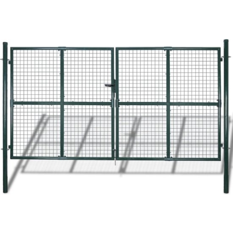 vidaXL-Poort-dubbele-deur-gepoedercoat-staal