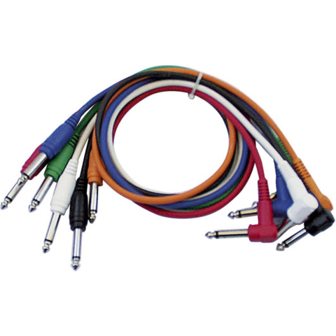 DAP DAP FL14 - 6 coloured unbal. patch straight > 90° 60 cm, zwart