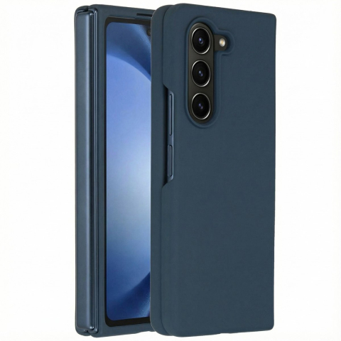 Accezz Liquid Silicone Backcover Samsung Galaxy Z Fold 5 Telefoonhoesje Blauw