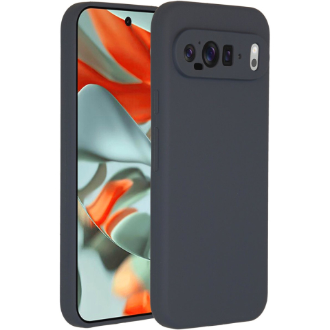 Accezz Liquid Silicone Backcover Google Pixel 9 Pro XL Telefoonhoesje Blauw