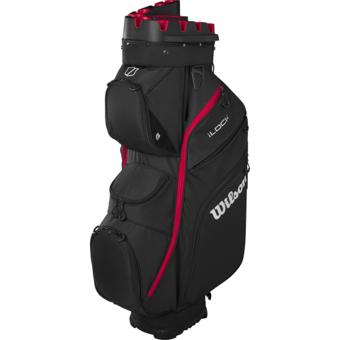 Wilson Staff I Lock cartbag zwart/rood