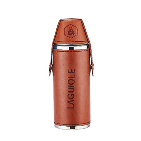 LAGUIOLE - Alcoholfles met 2 glazen - Kerstmis, verjaardagscadeau - inhoud 235 ml - - -