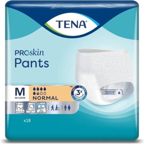 TENA ProSkin Pants Normal M - Incontinentiebroekjes - 18 stuks - omtrek taille 80 cm tot 110 cm