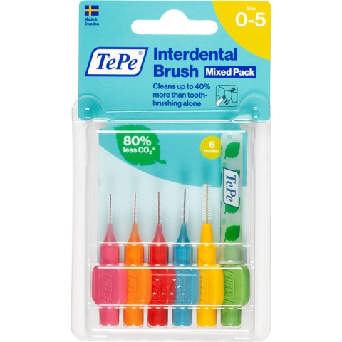 TePe Interdentale Ragers Original Mixed Pack ISO maat 1 - 5  – (0,45 – 1,5 mm)