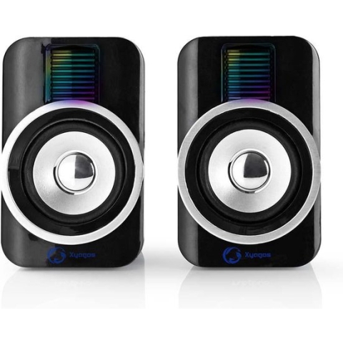 Gaming Speaker - Speaker-kanalen: 2.0 - USB Gevoed - 3,5 mm Male - 30 W - RGB - Volumebediening