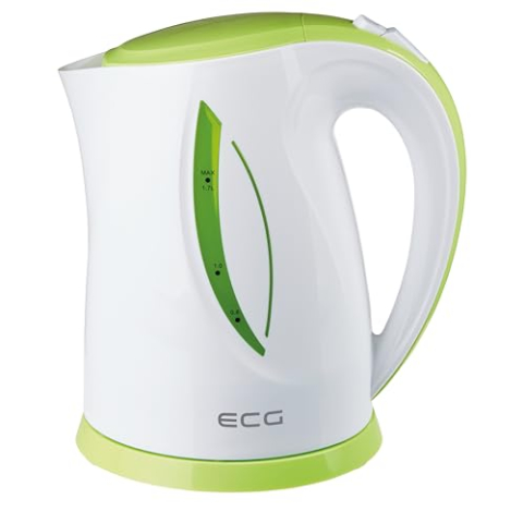 ECG RK 1758 Green, waterkoker, 1,7 liter, groen-wit, plastic, 1,7 liter