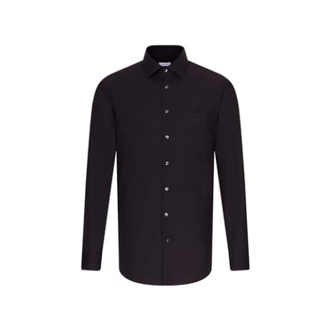 Seidensticker Herren Business-Hemd - Regular Fit - Bügelfrei - Kent-Kragen - Langarm - 100% Baumwolle