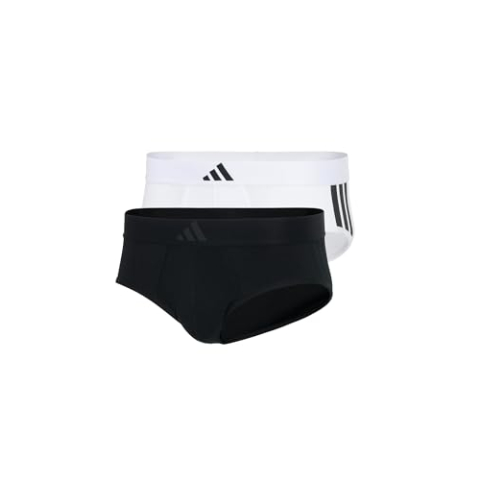 Adidas Basic Brief Men onderbroek voor heren, set van 2 stuks, zwart/wit 4am007, XXL