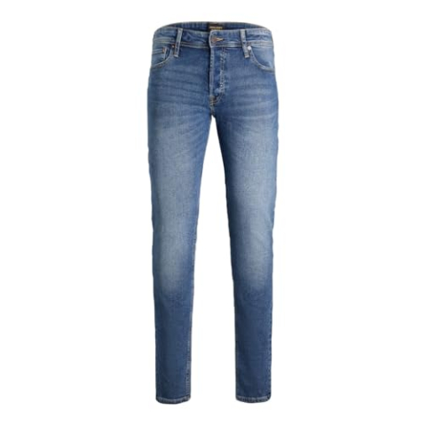 JACK & JONES Heren Jeans, Blue Denim, 33W x 36L