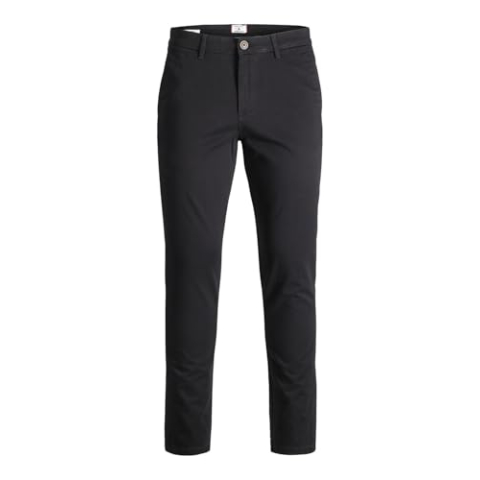 JACK & JONES Heren Chino Cody Spencer WW, zwart, 27W x 30L
