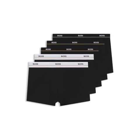 BOSS Heren Trunk 5P Essential Boxershorts, Black1, XL