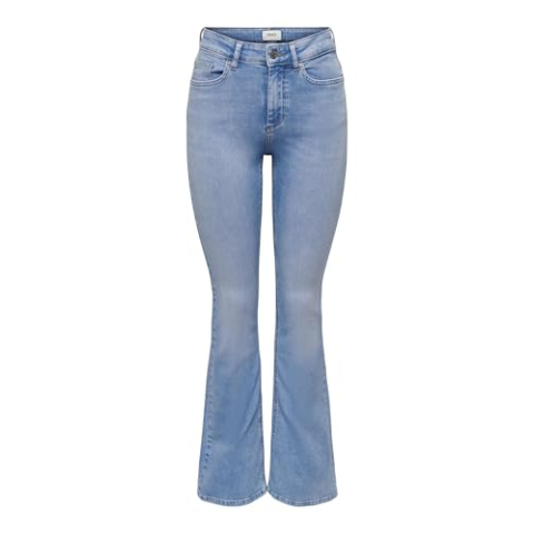 ONLY ONLBLUSH Damesjeans, flared fit, middelhoge taille, flared jeans, Special Bright Blue Denim, S / 30L