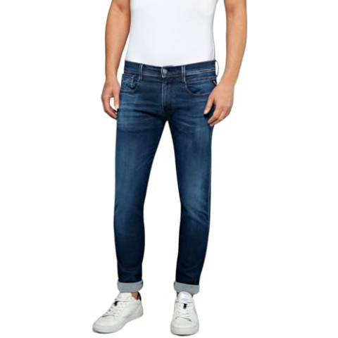 Replay heren Jeans Anbass Hyper Cloud, blauw (Dark Blue 0072), 32W / 30L